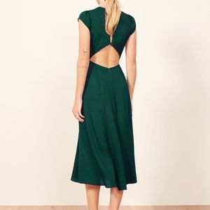 💚NWOT Reformation Gavin Dress Emerald